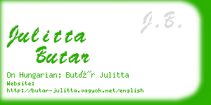 julitta butar business card